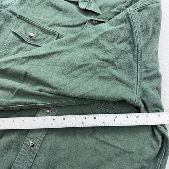 Deerskin Melton Shirt Co. Mens Button Up Shirt Green Long Sleeve USA Made XL - Picture 6 of 8